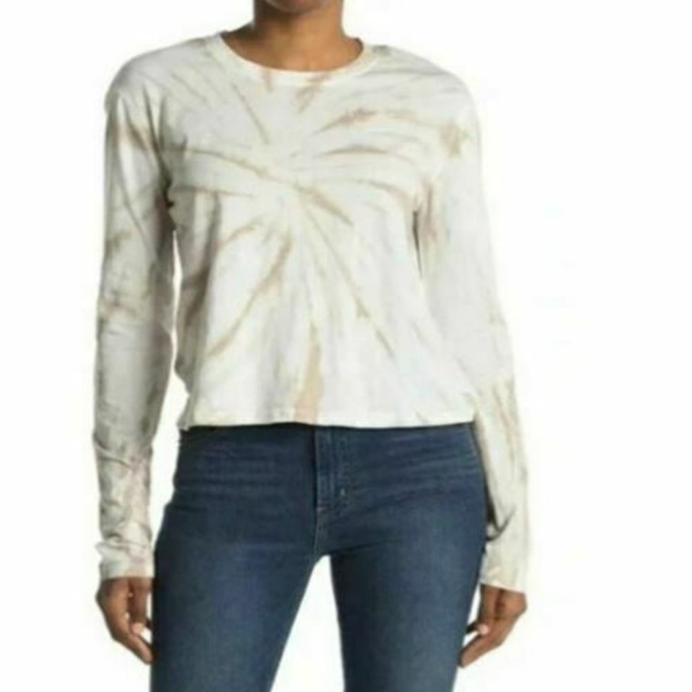 Sage Collective 1TXT69SN Tie Dye Long Sleeve Top - Women's Size M, Dune